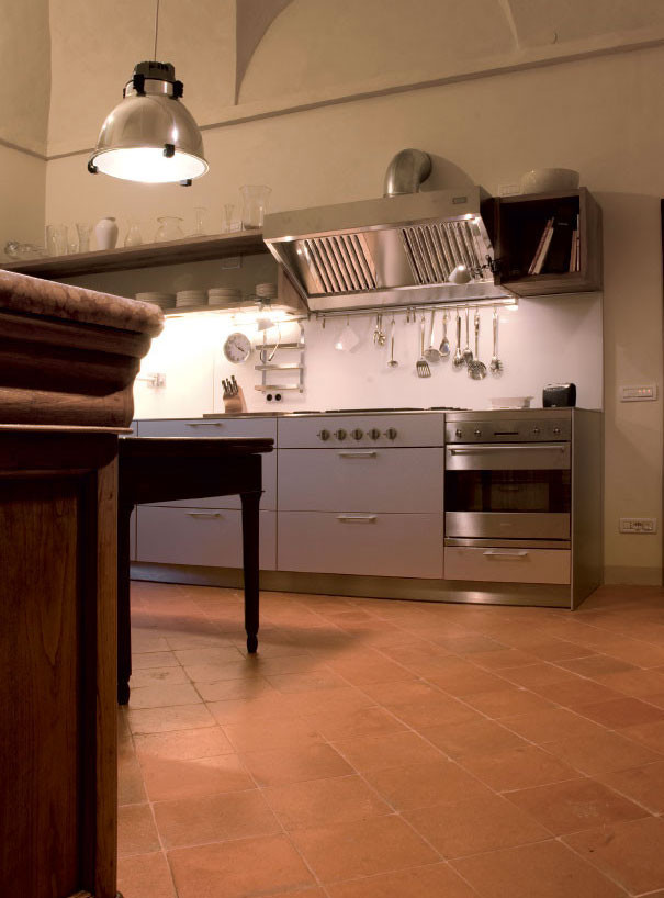 Pavimento in cotto fatto a mano Nocciolato - Casa privata Reggio Emilia Secolo XVII