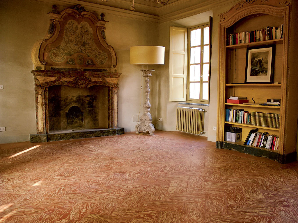 Pavimento in cotto fatto a mano Variegato - Villa Santa Caterina Secolo XVIII Grazzano Badoglio (AT)